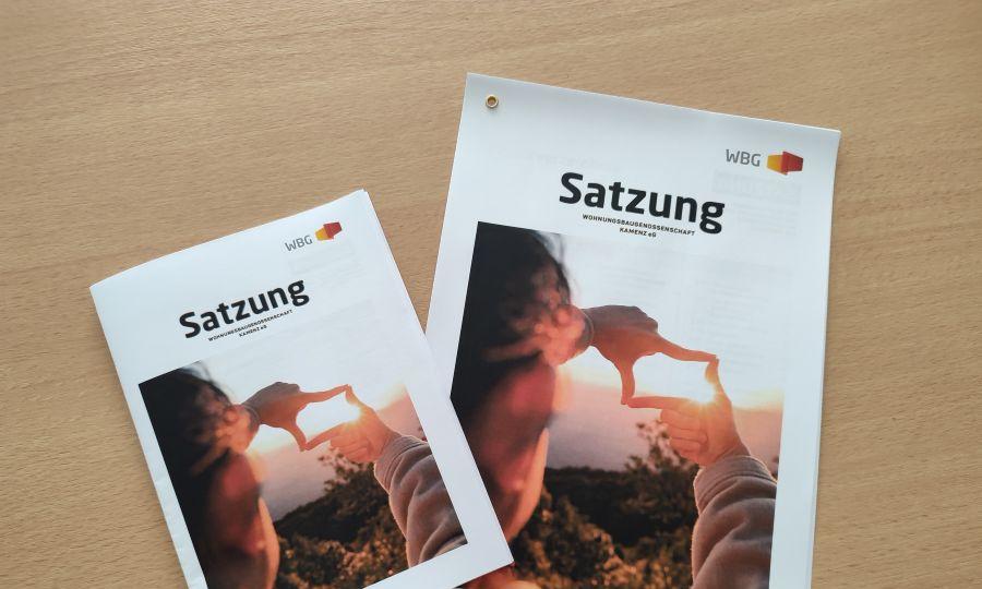 Deckblatt Satzung mit Sonne und Kinderhände 